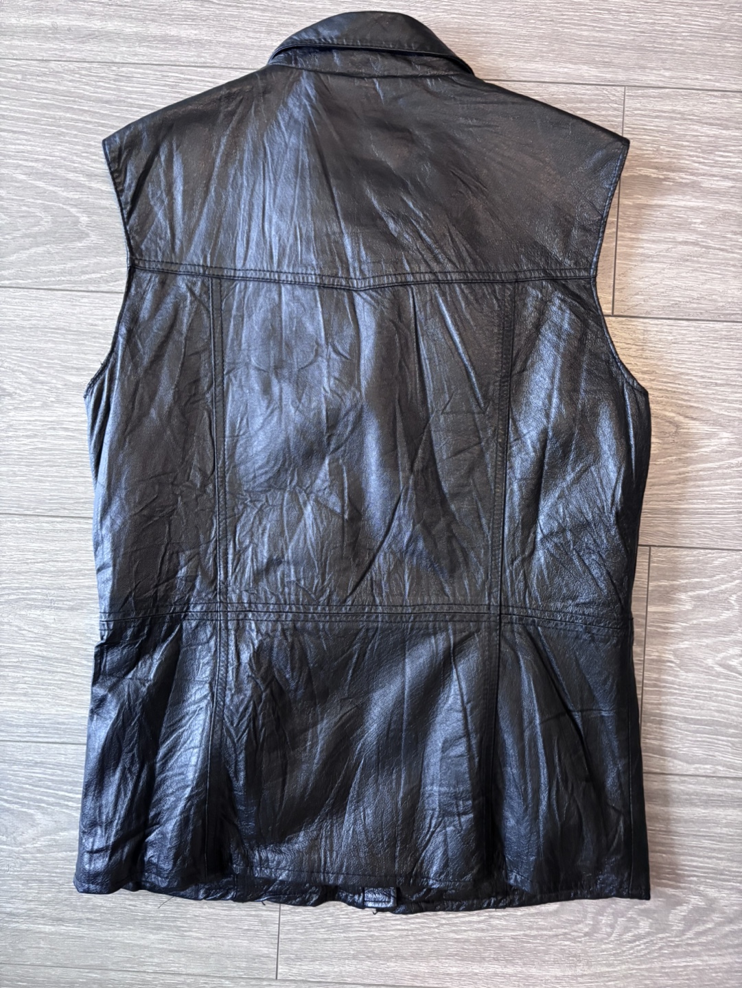 Vintage Biker Leather Vest - Size Small - photo 2