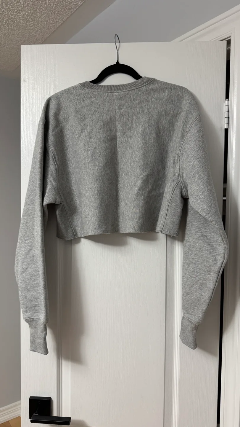 Grey Champion Cropped Long Sleeve Sweatshirt image indicator(2)