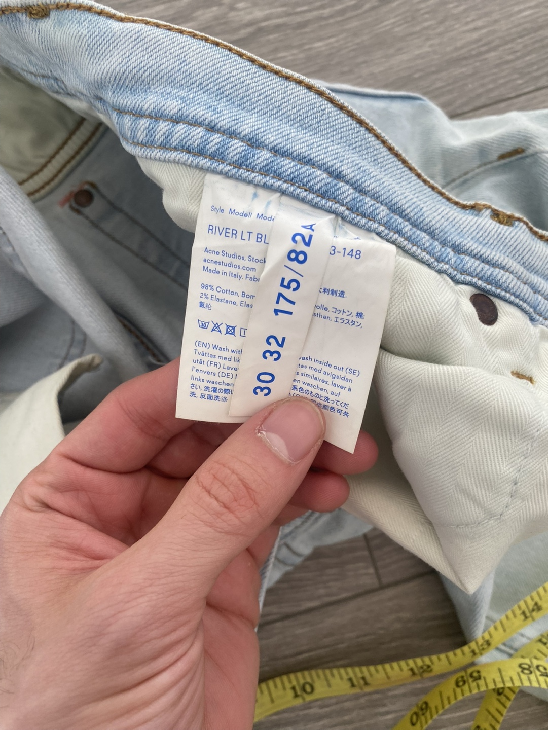 Acne Studios Blå Konst River LT Blue Jeans - photo 5