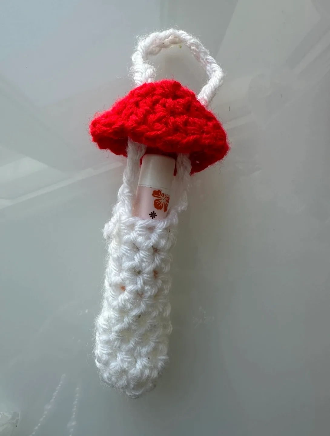Crochet mushroom chapstick holder image indicator(2)