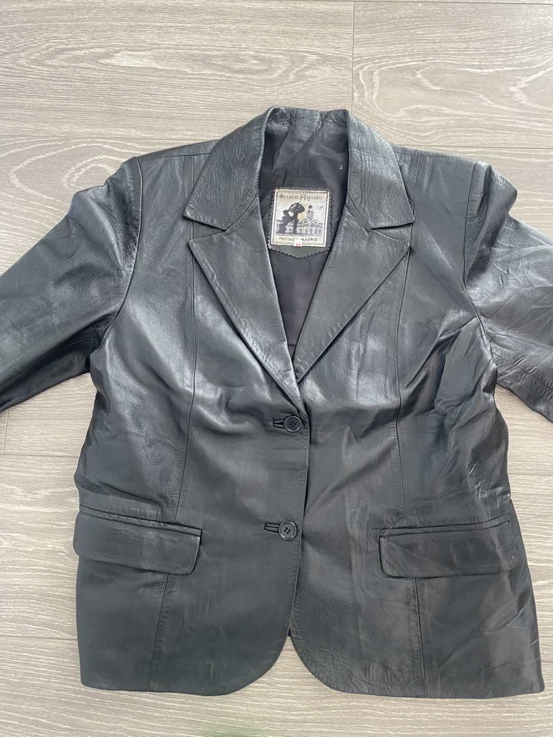 Manuel Herrero Leather Blazer Jacket Size 46 - photo 2
