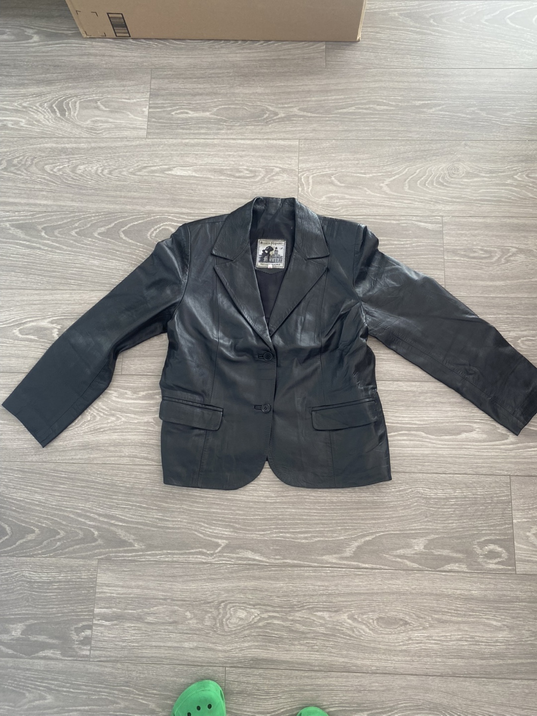 Manuel Herrero Leather Blazer Jacket Size 46