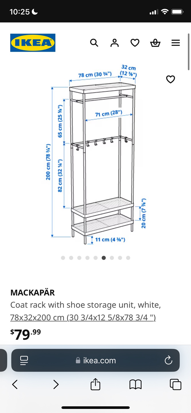 IKEA MACKAPÄR Coat and Shoe Rack - White - photo 3