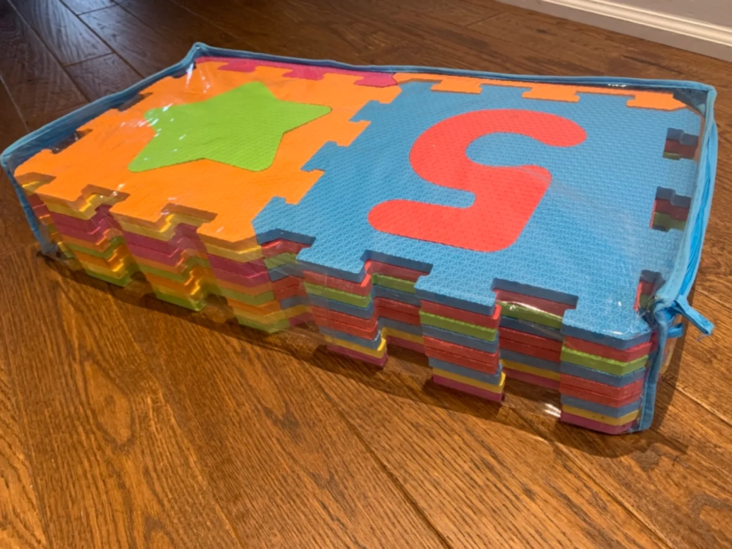 Baby Play Mat - Foam Puzzle Tiles with Numbers, Letters & Shapes image indicator(2)