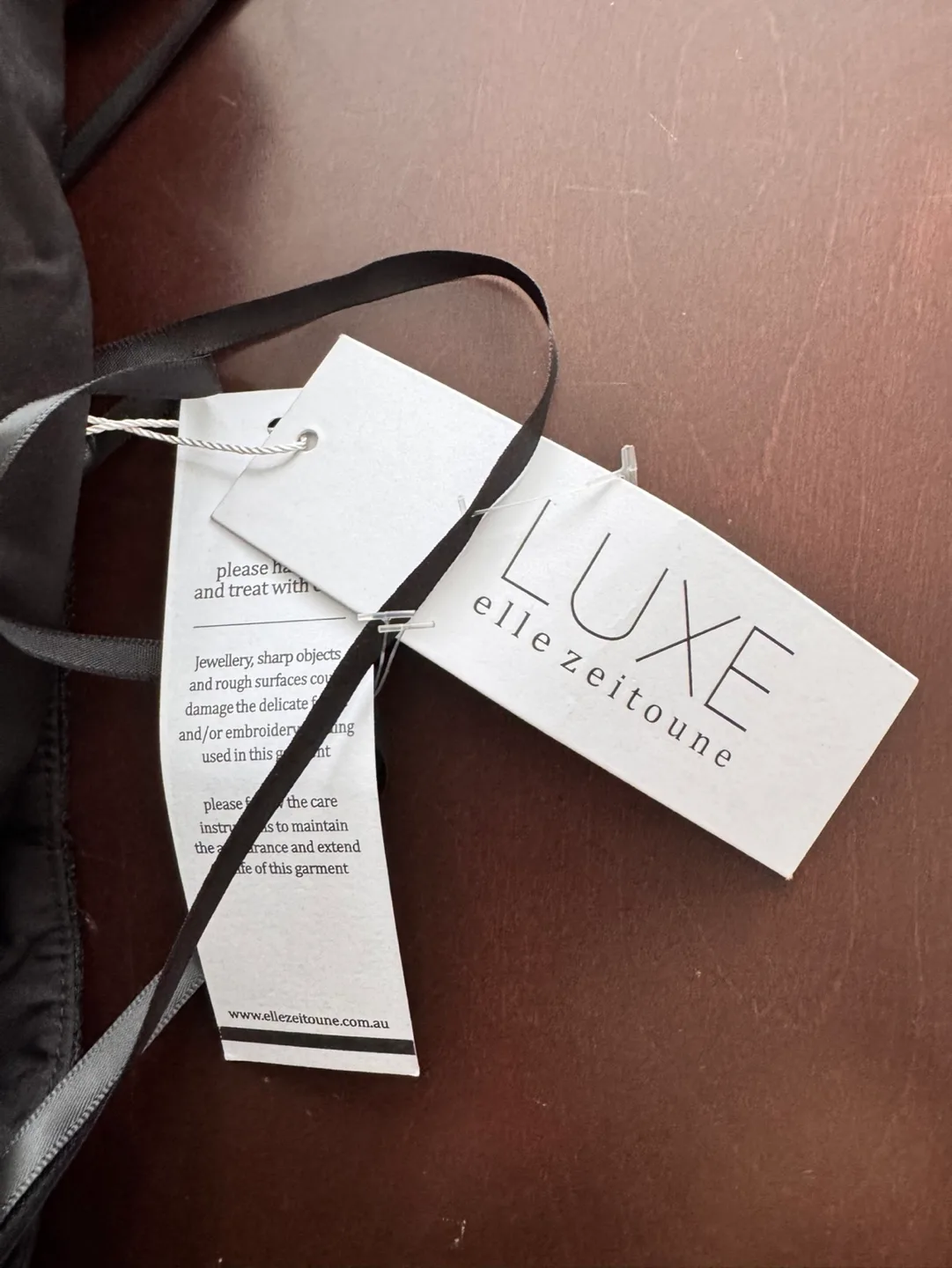 Elegant Black Lace Long Sleeve Gown - Size 14 image indicator(4)