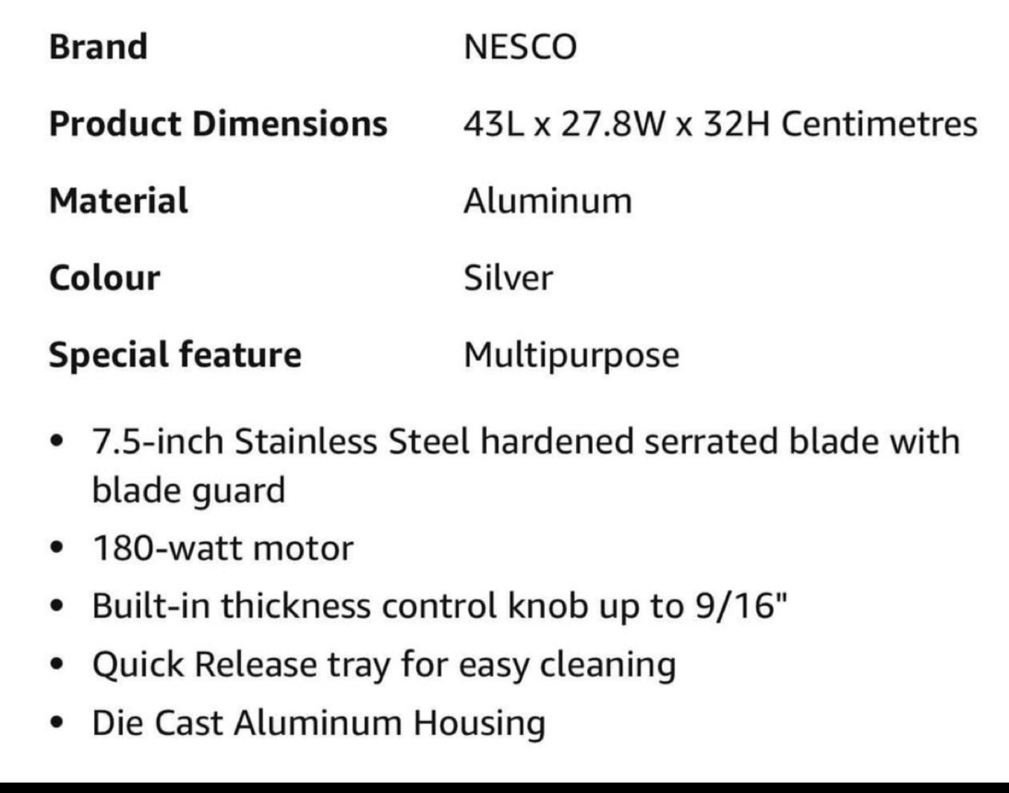NESCO FS-200 Electric Food Slicer - photo 3