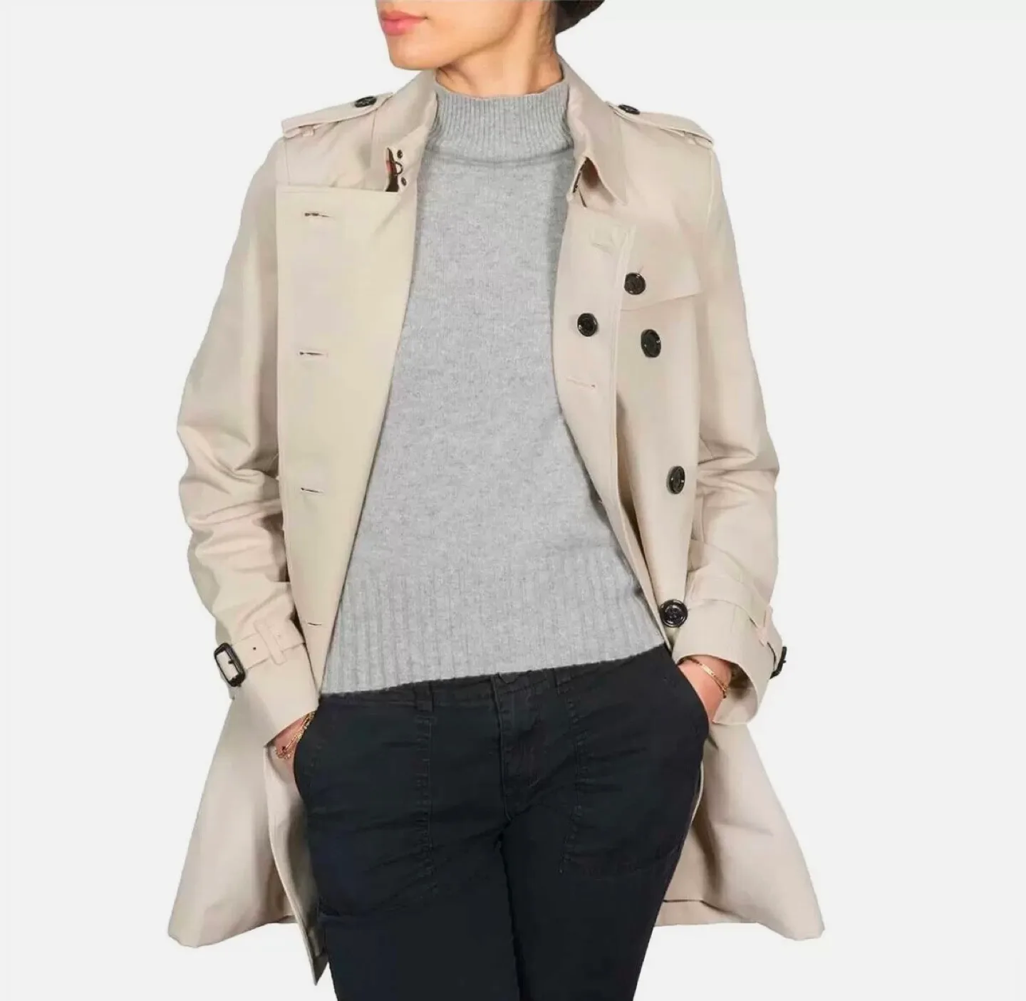 Authentic Burberry Harbourne Trench Coat image indicator(2)