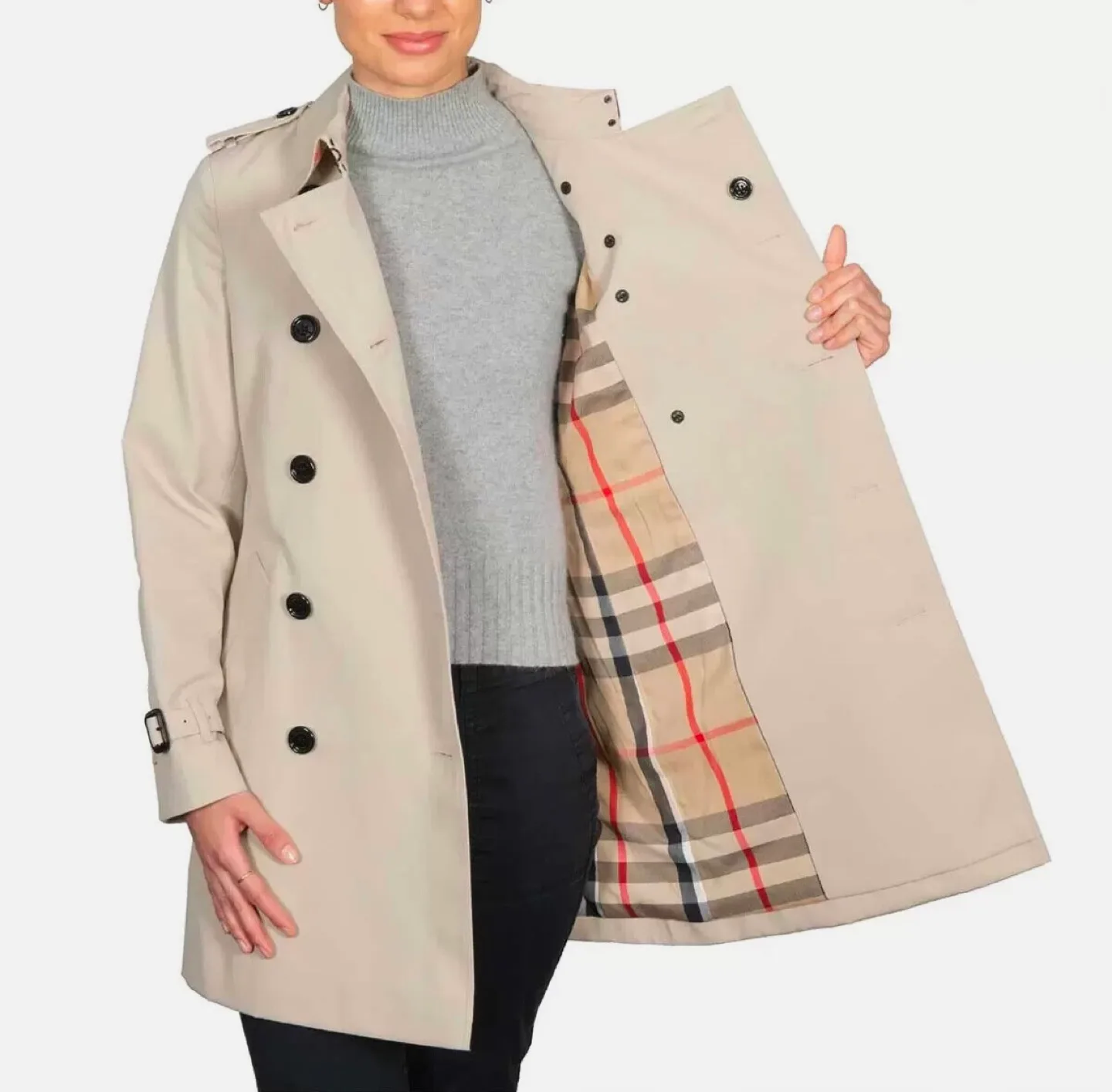 Authentic Burberry Harbourne Trench Coat image indicator(3)