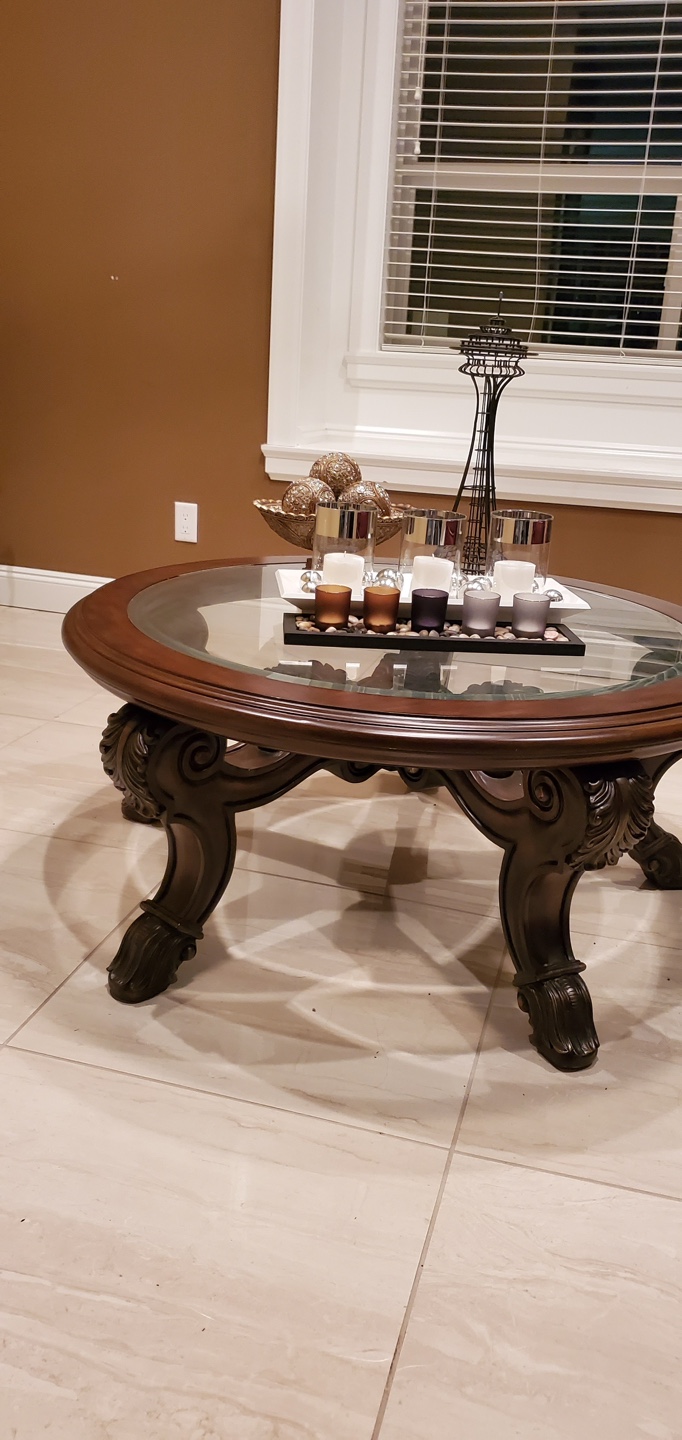 Elegant Red & Gold Living Room Set - photo 5