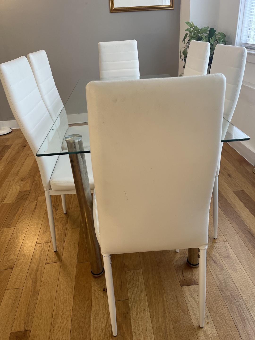 Glass Top Dining Table with 6 Chairs - photo 2