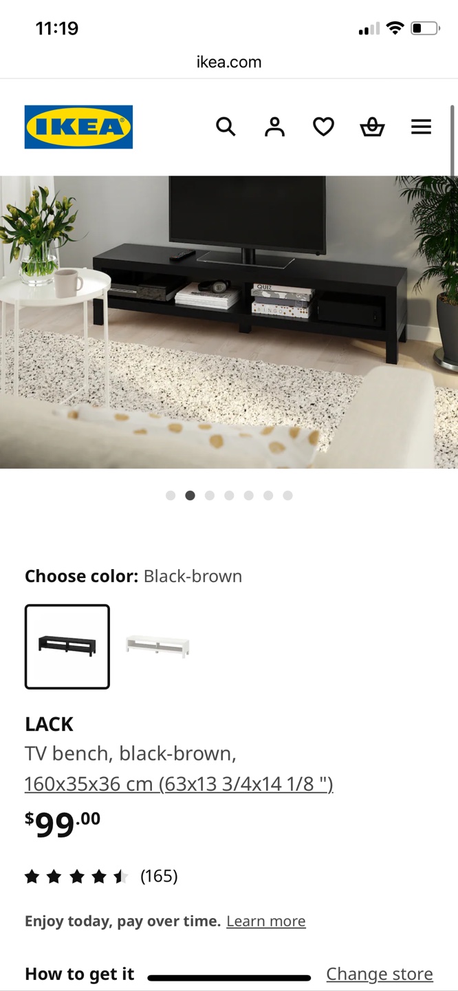 IKEA LACK TV Bench - Black-Brown - photo 4
