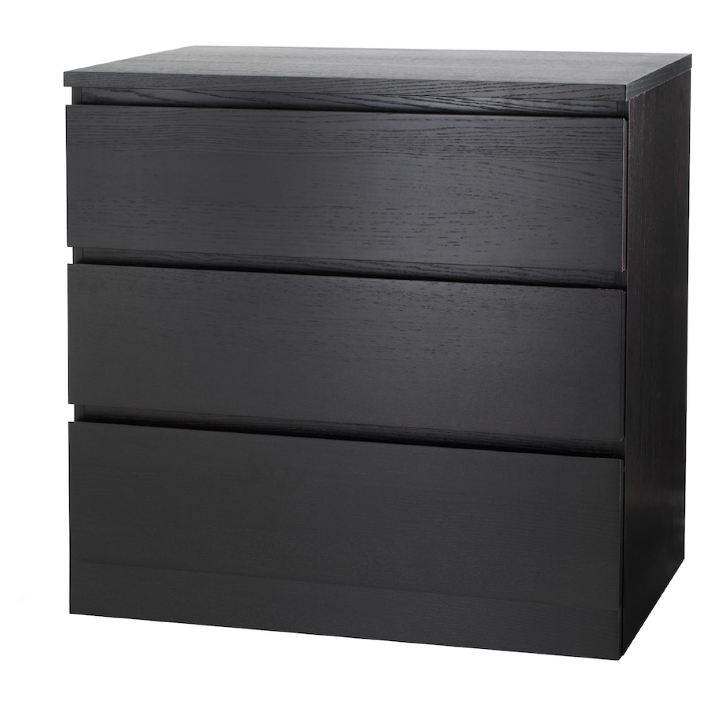 MALM 3-Drawer Dresser - Black-Brown