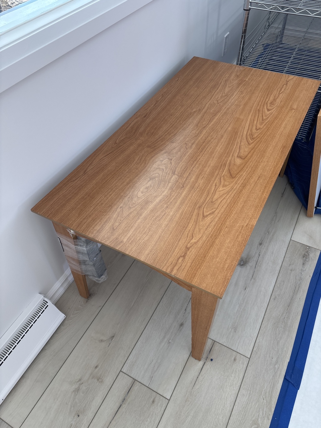 Modern Wood Coffee Table with glasses