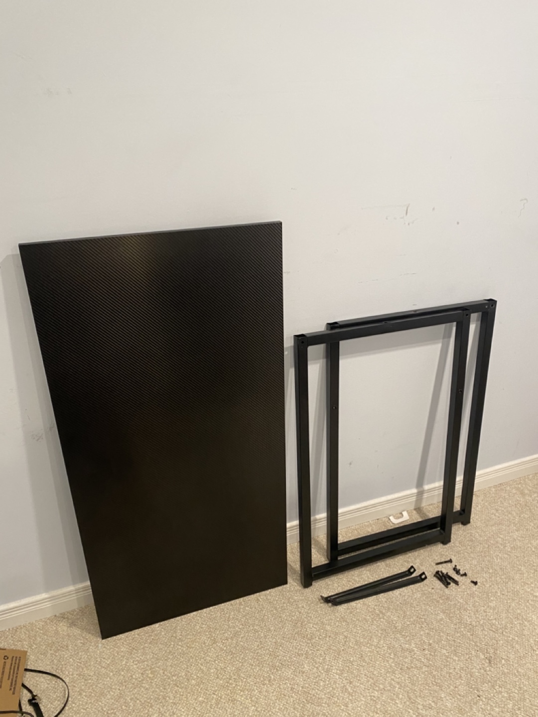 Black Computer Desk with Carbon Fibre Top - photo 4