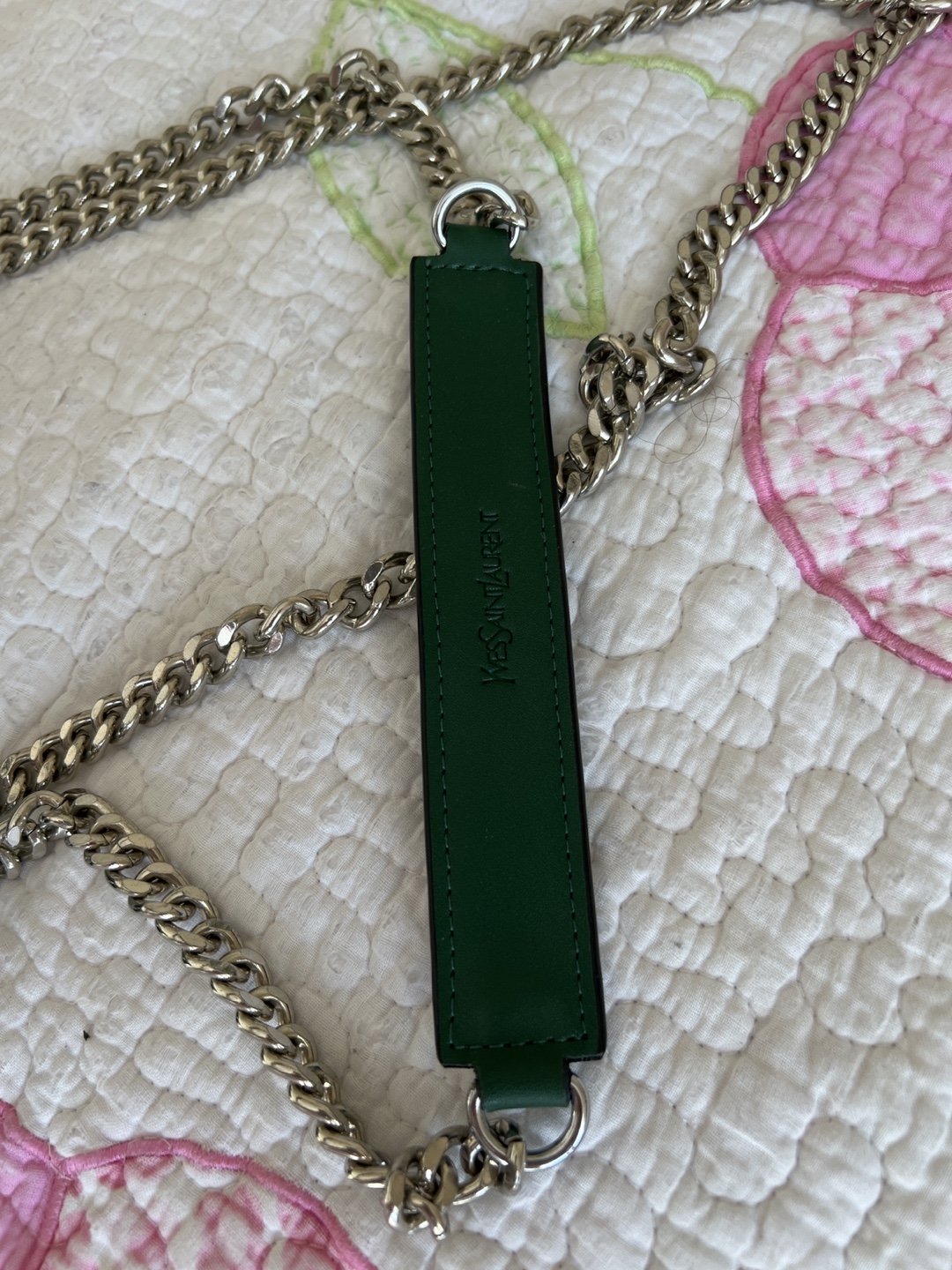 Yves Saint Laurent Green Leather Chain Bag - photo 2