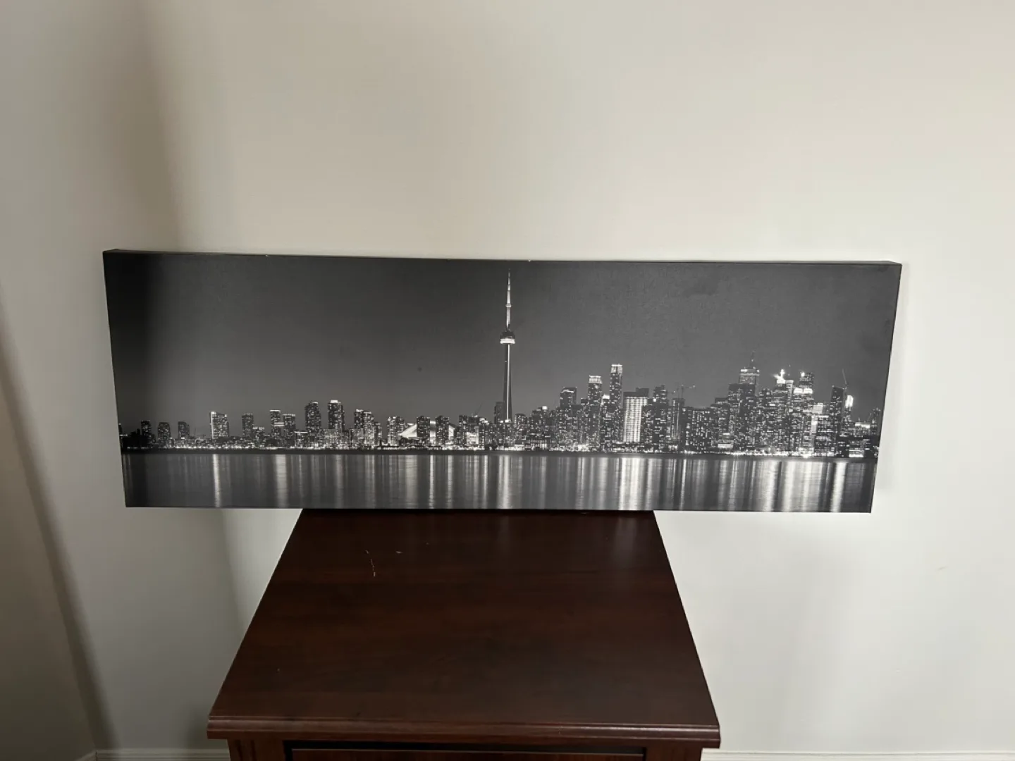 Toronto Skyline Night Scene Canvas Wall Art