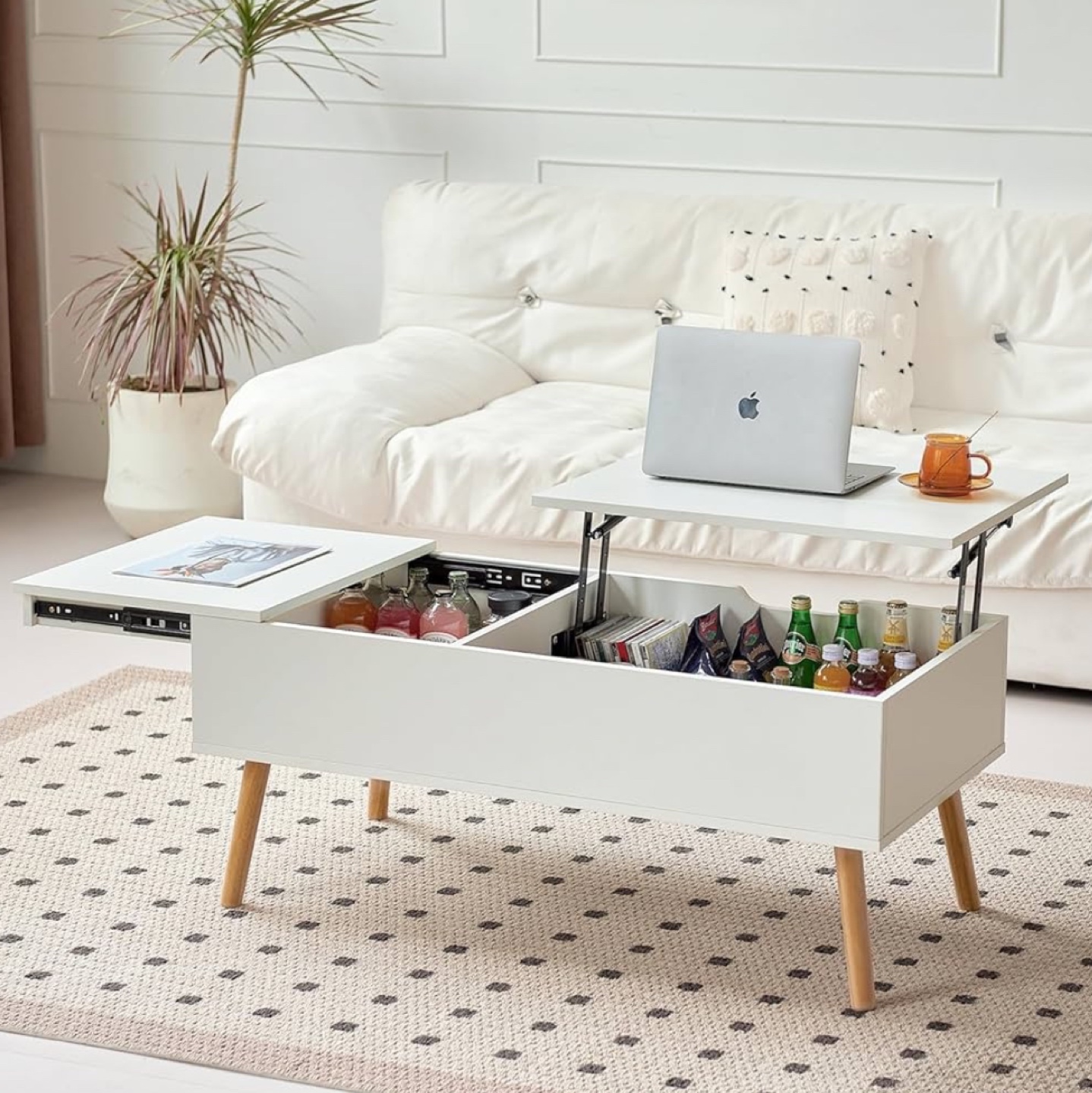 Lift-Top Coffee Table - Adjustable Height & Storage - photo 3
