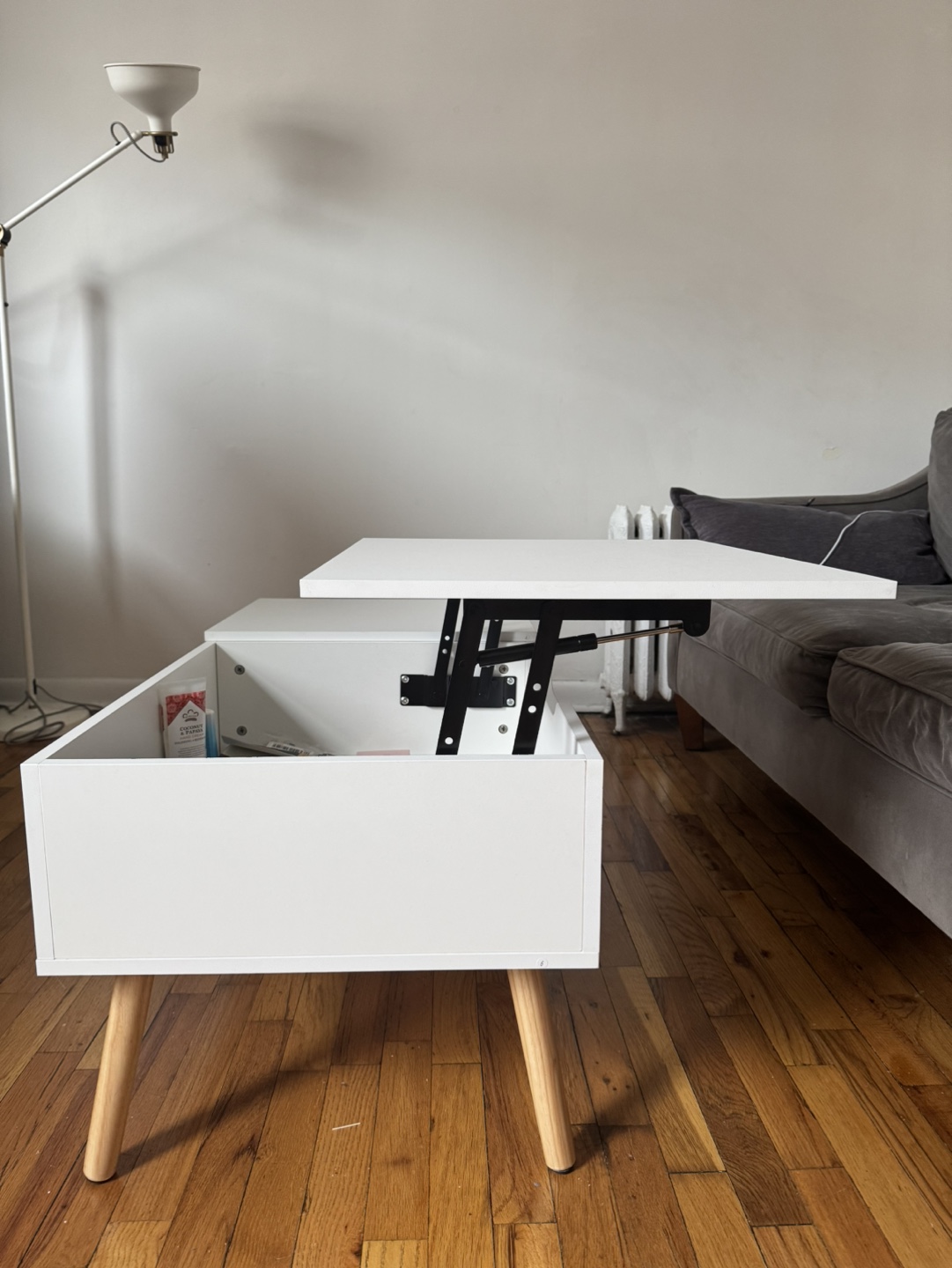 Lift-Top Coffee Table - Adjustable Height & Storage - photo 2