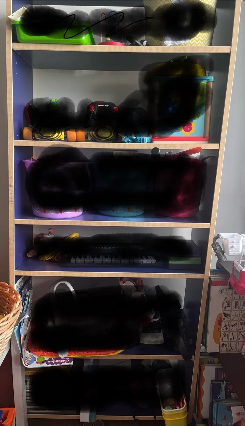 Tall wooden bookshelf ikea robin blue image indicator(2)