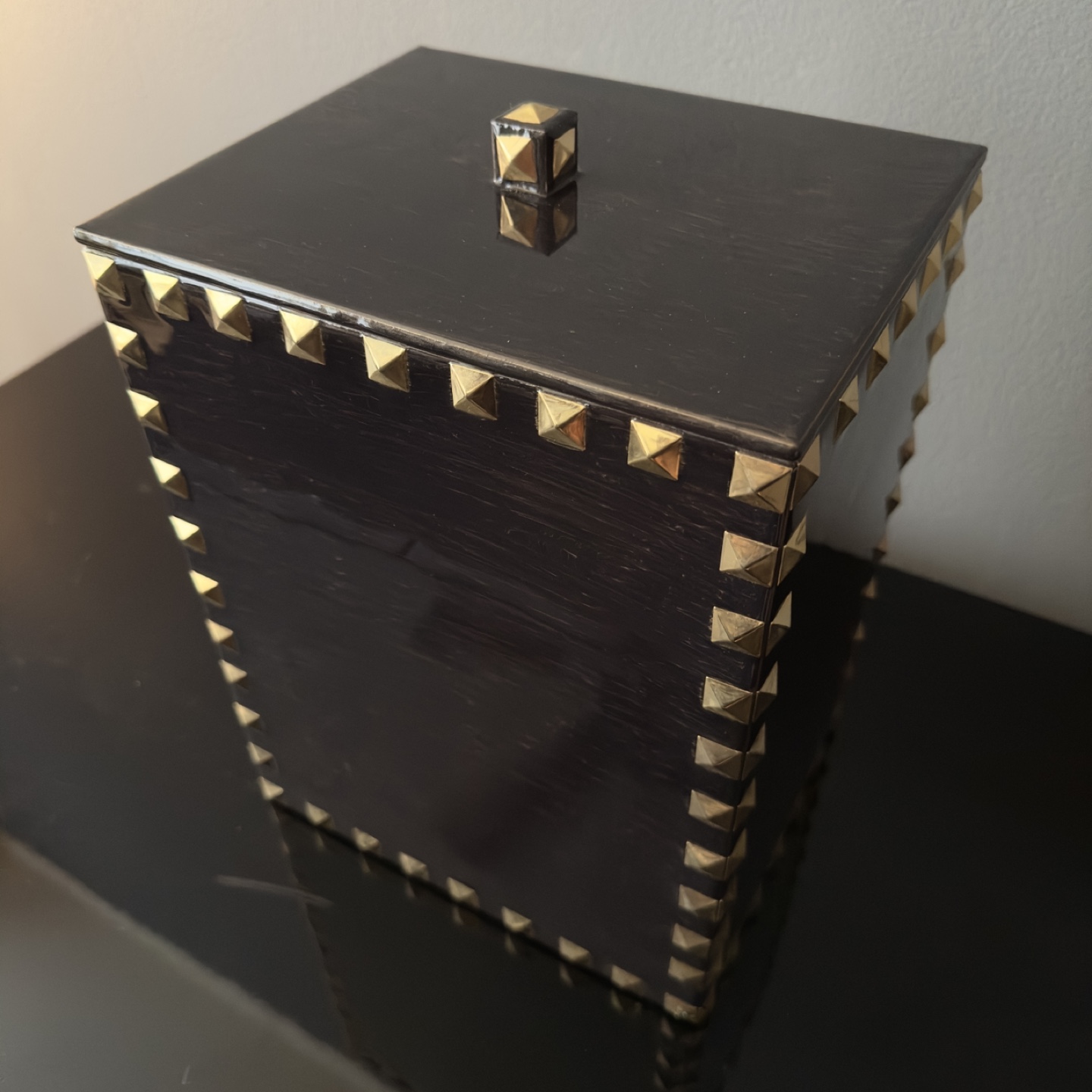 Mike + Ally Magnus Collection Gold Valentino Studded Wastebasket - photo 2