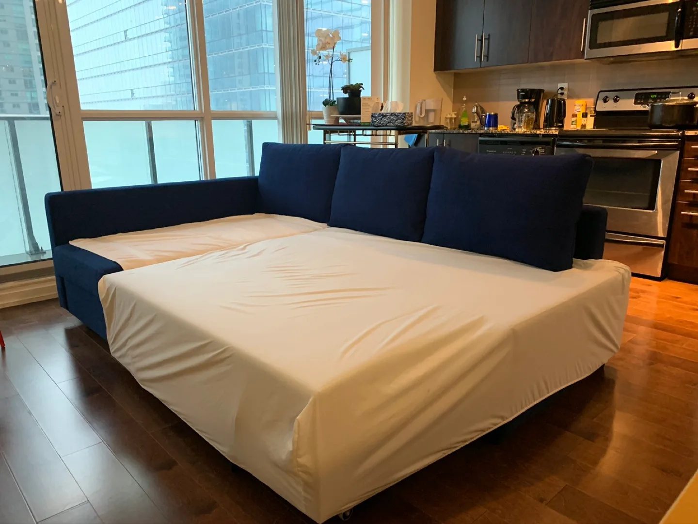 IKEA Friheten Corner Sofa-Bed (Blue) image indicator(3)