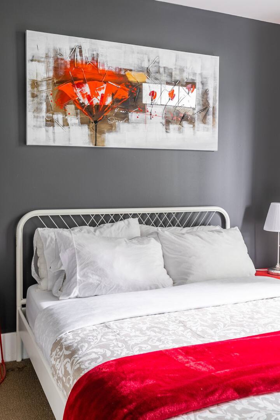 IKEA Metal Queen Bed Frame + Wooden Slats - photo 2