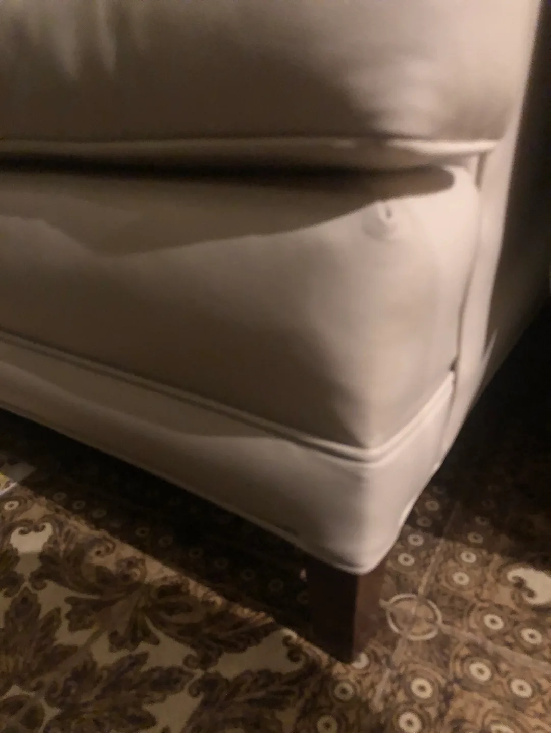 Cream Leather Sofa - 3-seater image indicator(3)