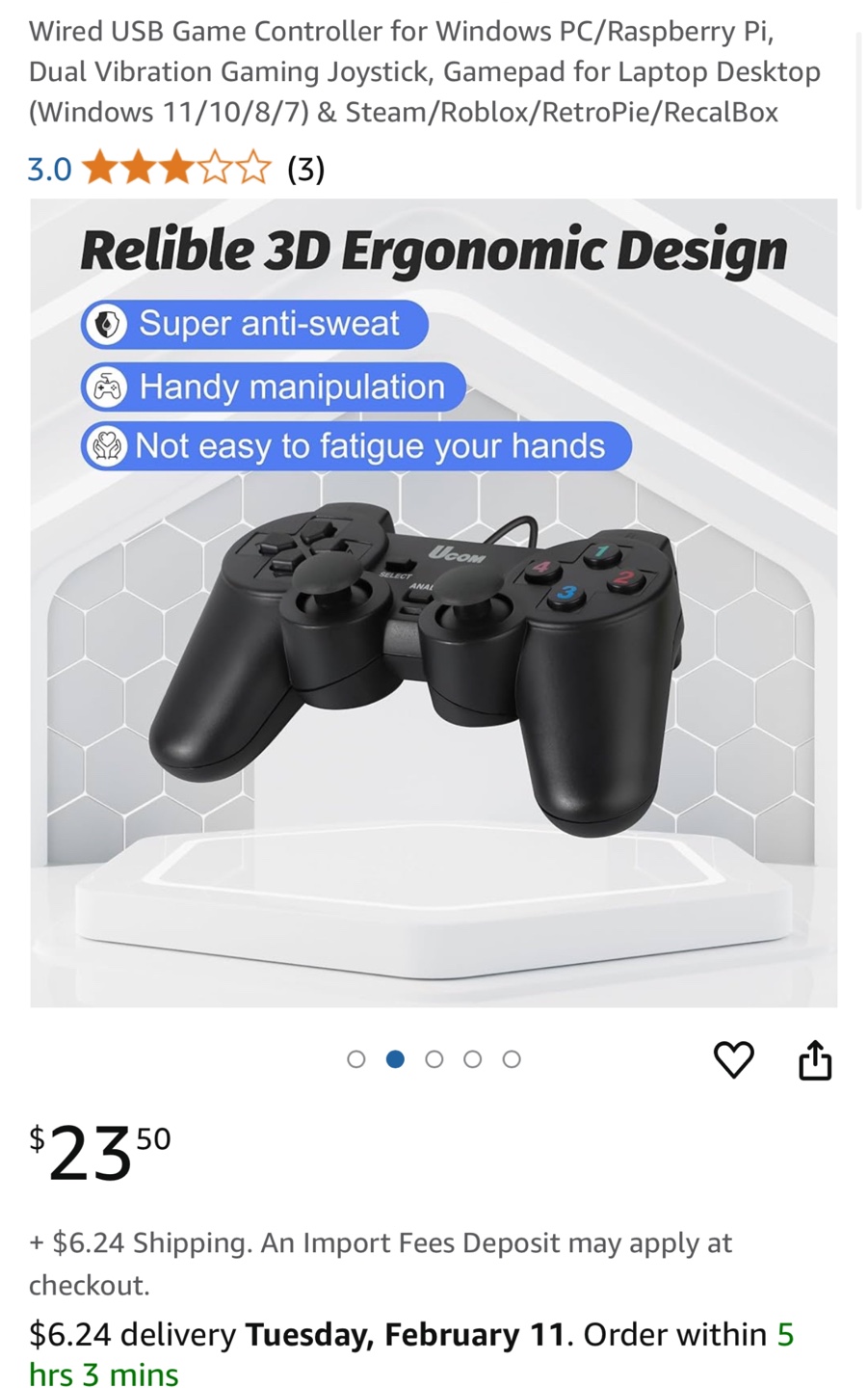 Ucom Wired USB Game Controller - photo 4