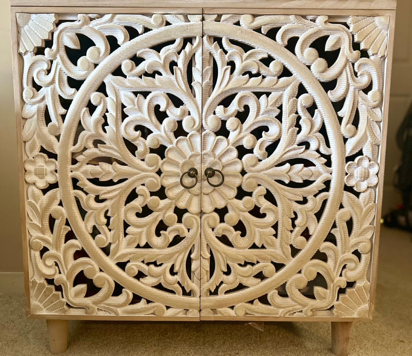Intricate Carved Wooden Cabinet - photo 2