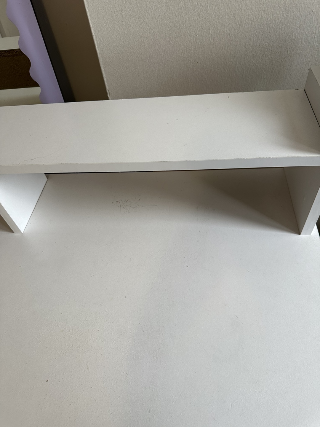 White Computer Desk with Hutch and Mirror - photo 2