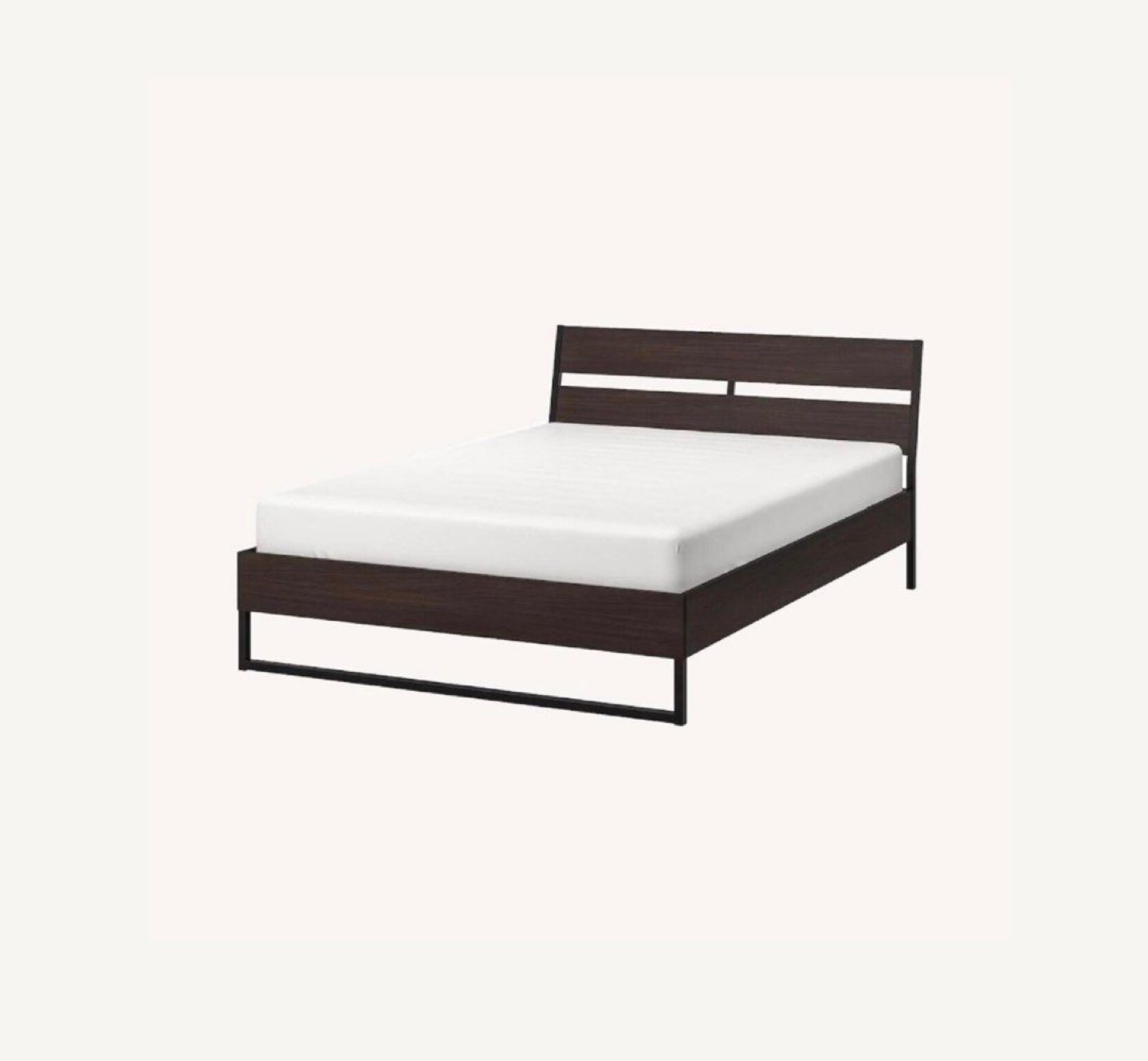 IKEA Trysil Double Bed Frame - Dark Brown