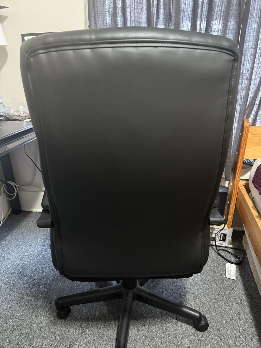 Black Leather Office Chair - photo 4
