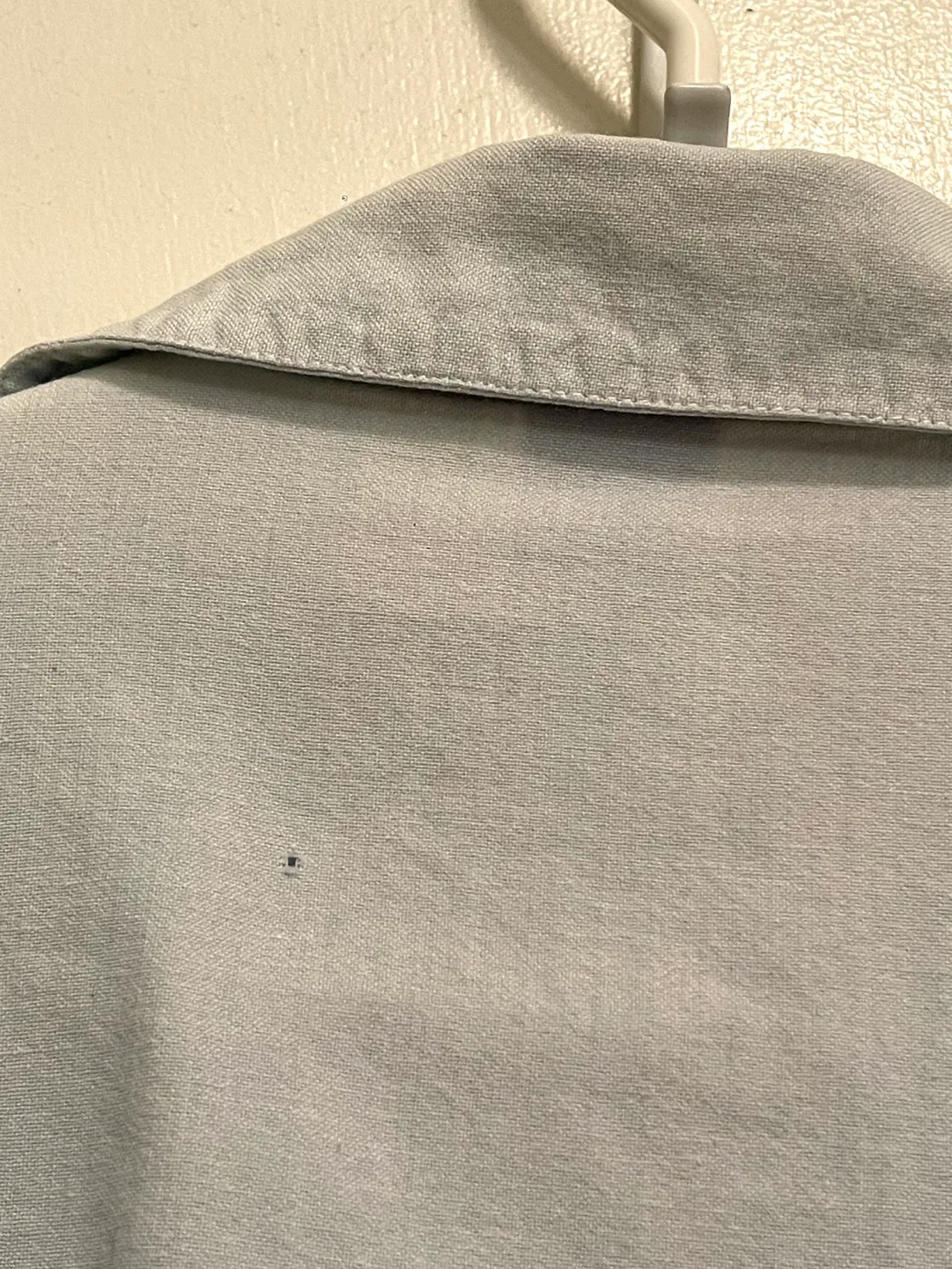 Vintage Light Blue Denim Crop Top Shirt with Ruffles 🏈 image indicator(3)