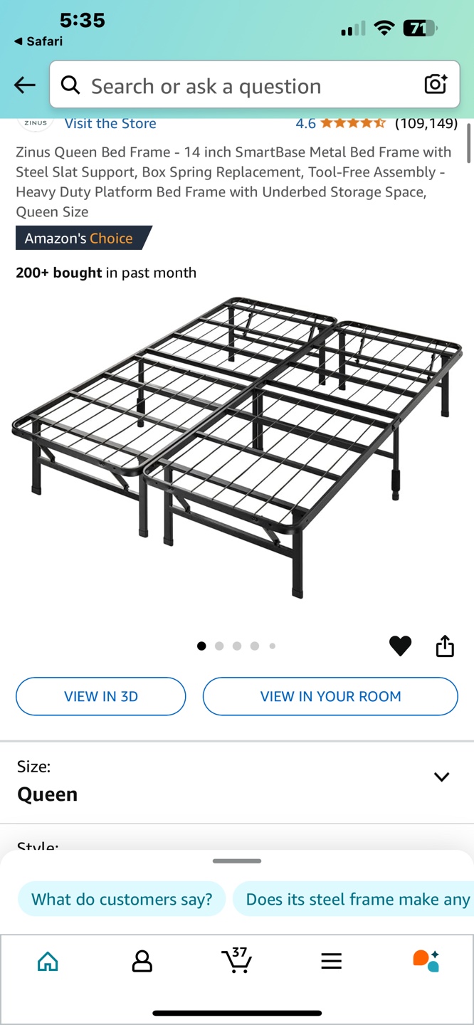 Queen Mattress and frame - photo 2