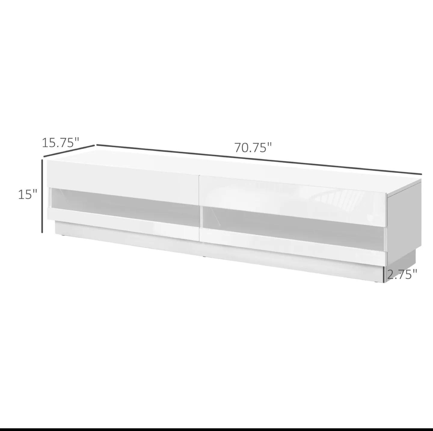 Modern White TV Stand image indicator(2)
