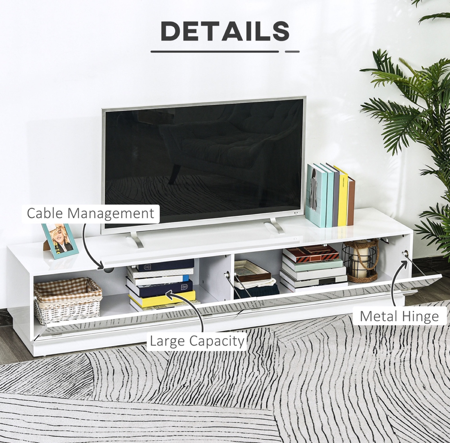 Modern White TV Stand