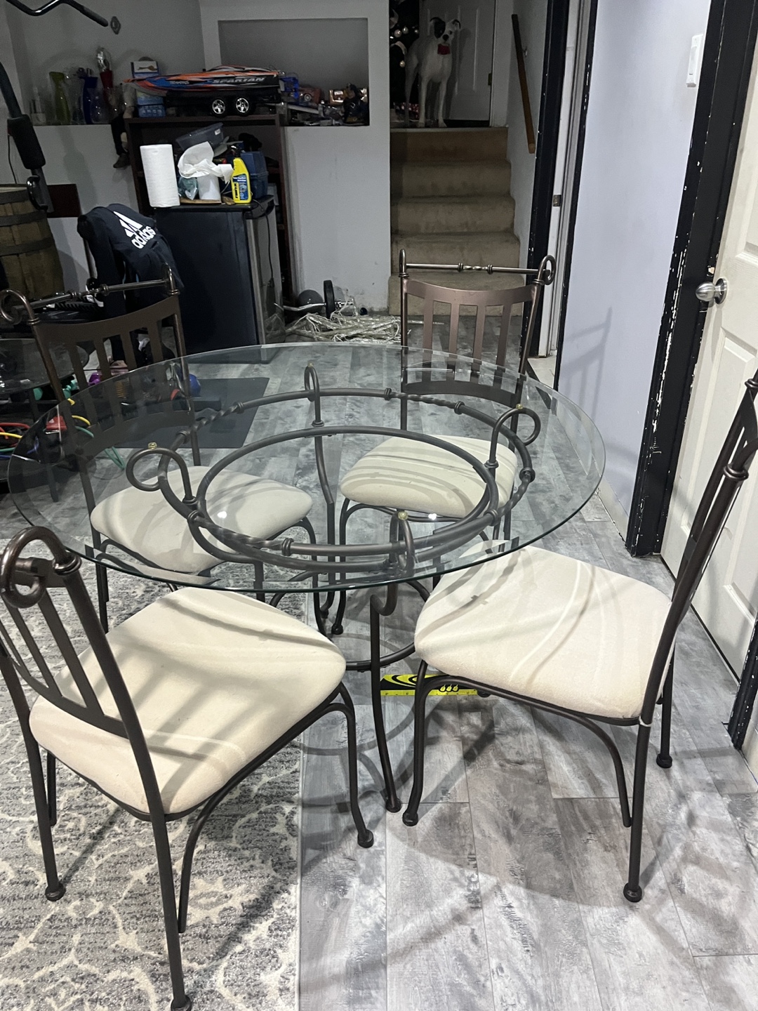 Glass Top Dining Table with Four Chairs - photo 4