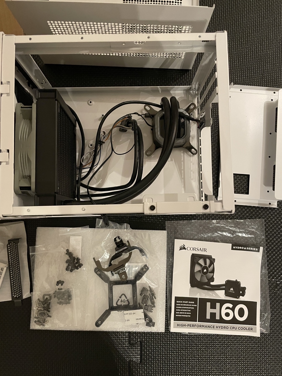 Corsair H60 & Silverstone SG13Q White PC Build - photo 2