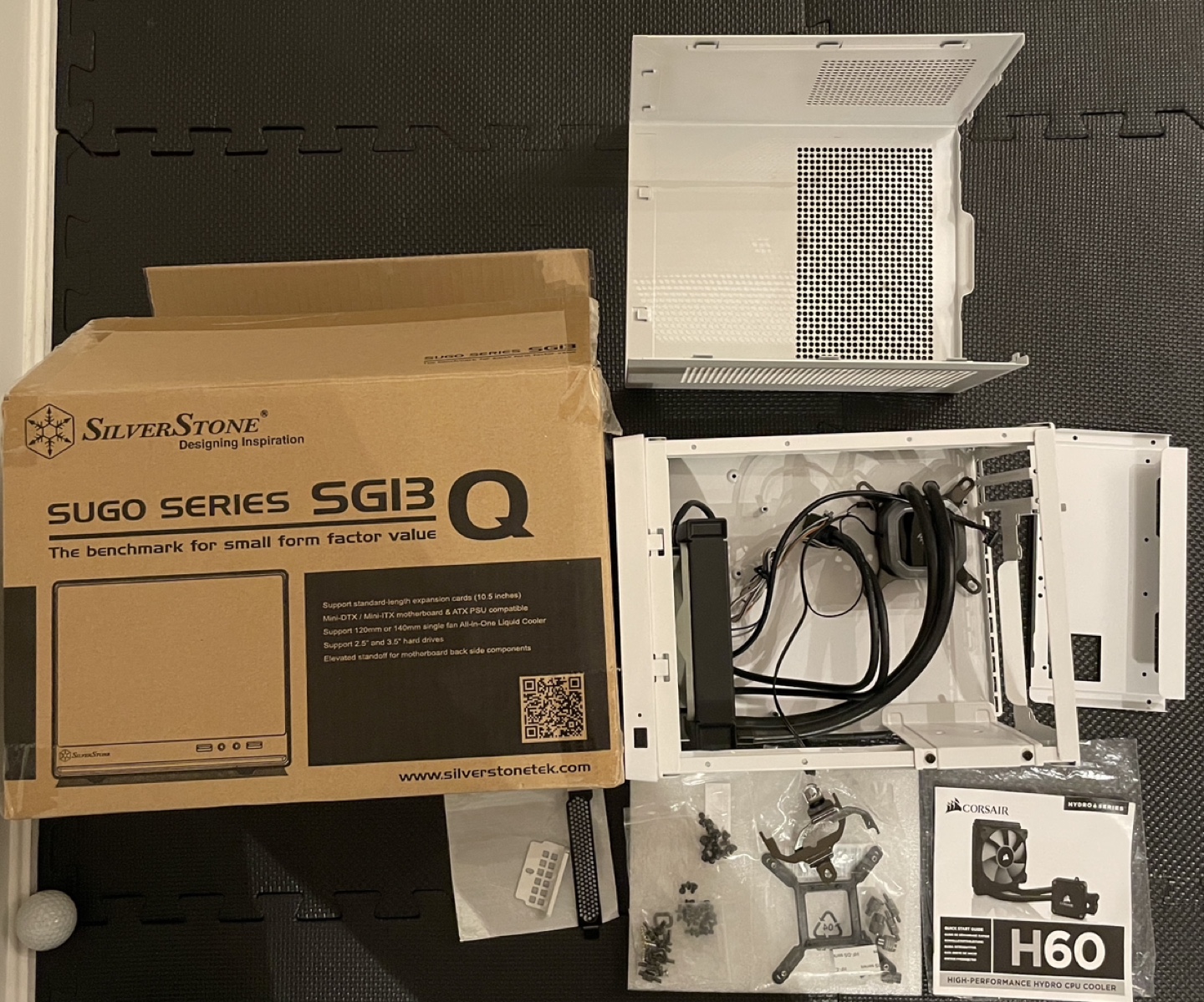 Corsair H60 & Silverstone SG13Q White PC Build