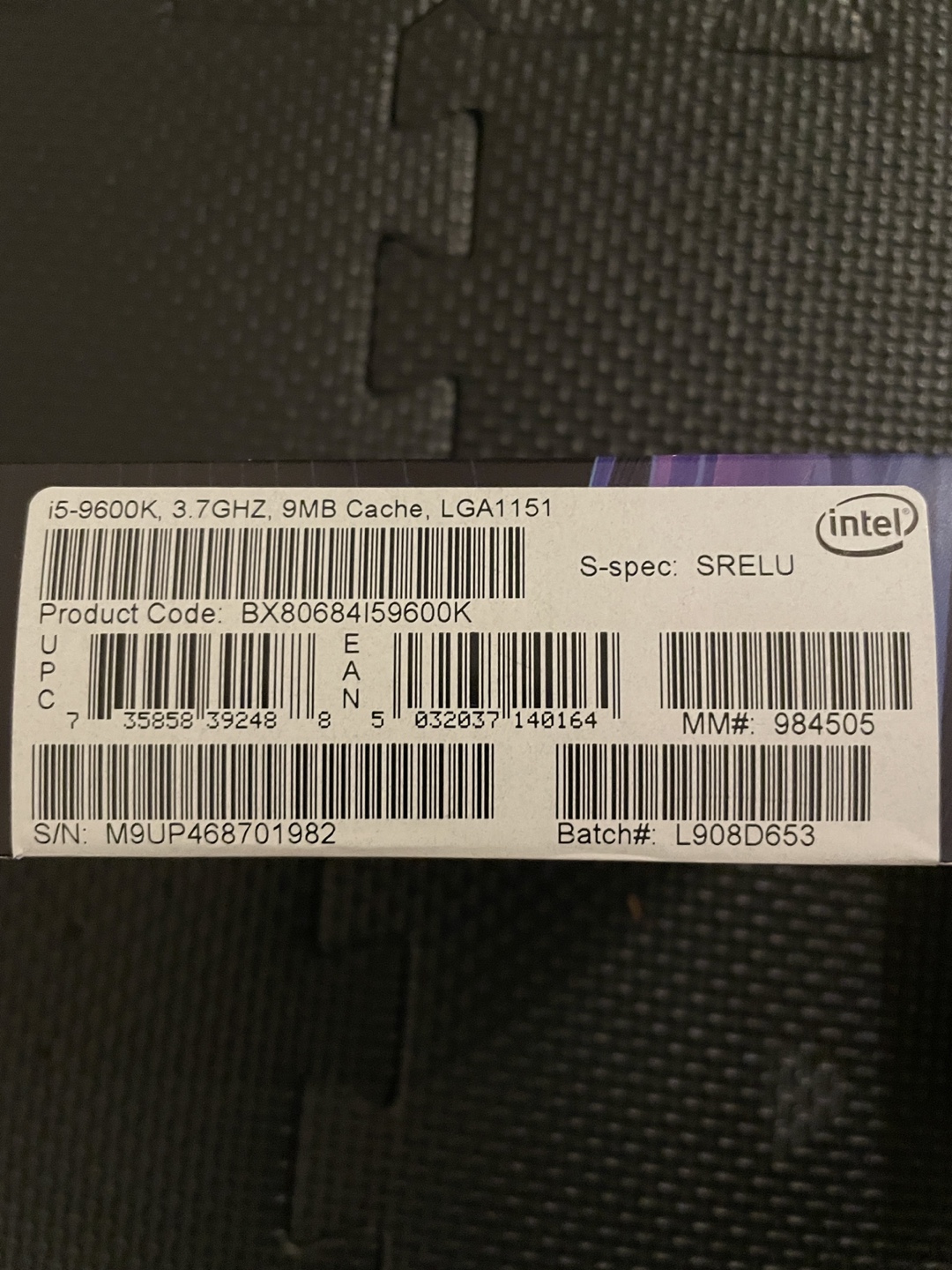 Intel Core i5-9600K 3.7GHz LGA1151 - photo 3