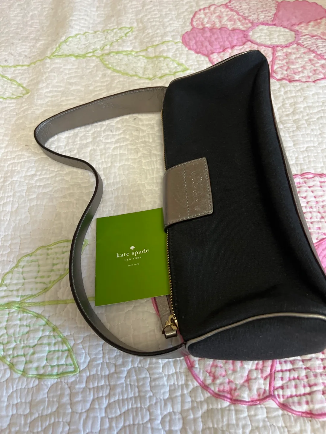 Kate Spade New York Black and Silver Shoulder Bag image indicator(2)