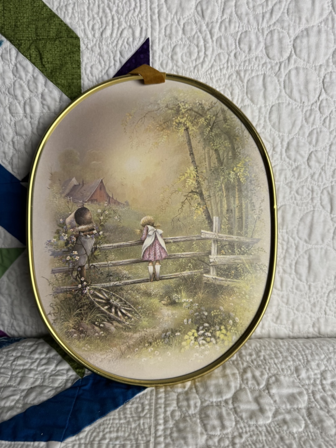 Vintage Ecstasy Giftware Oval Wall Hanging Decor