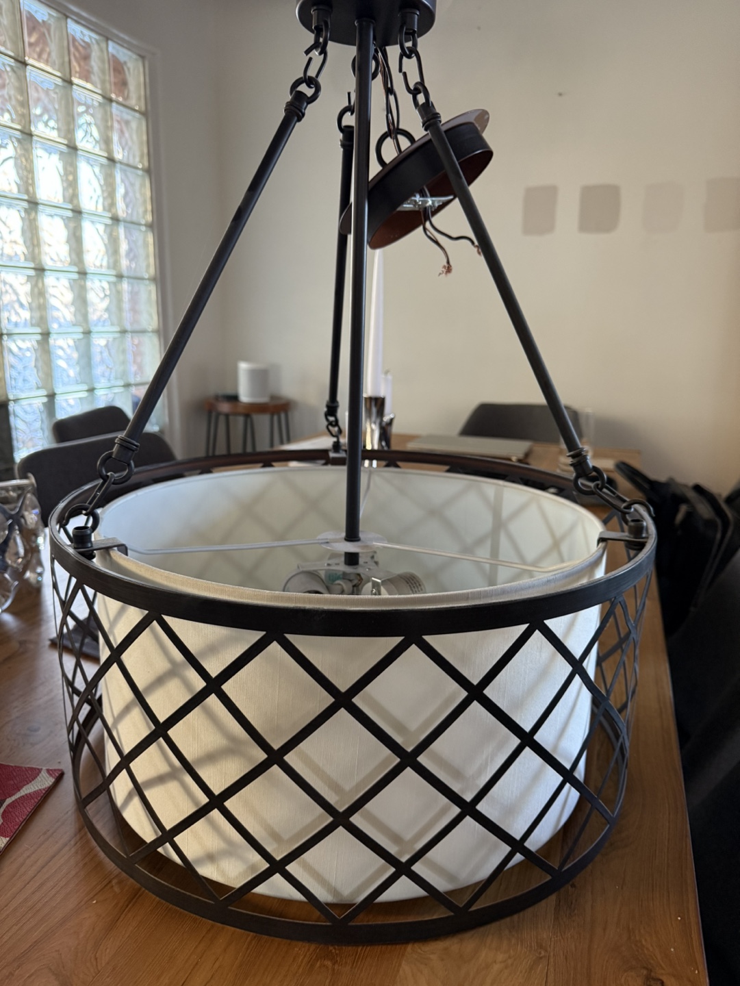 Modern Farmhouse Drum Pendant Light Fixture