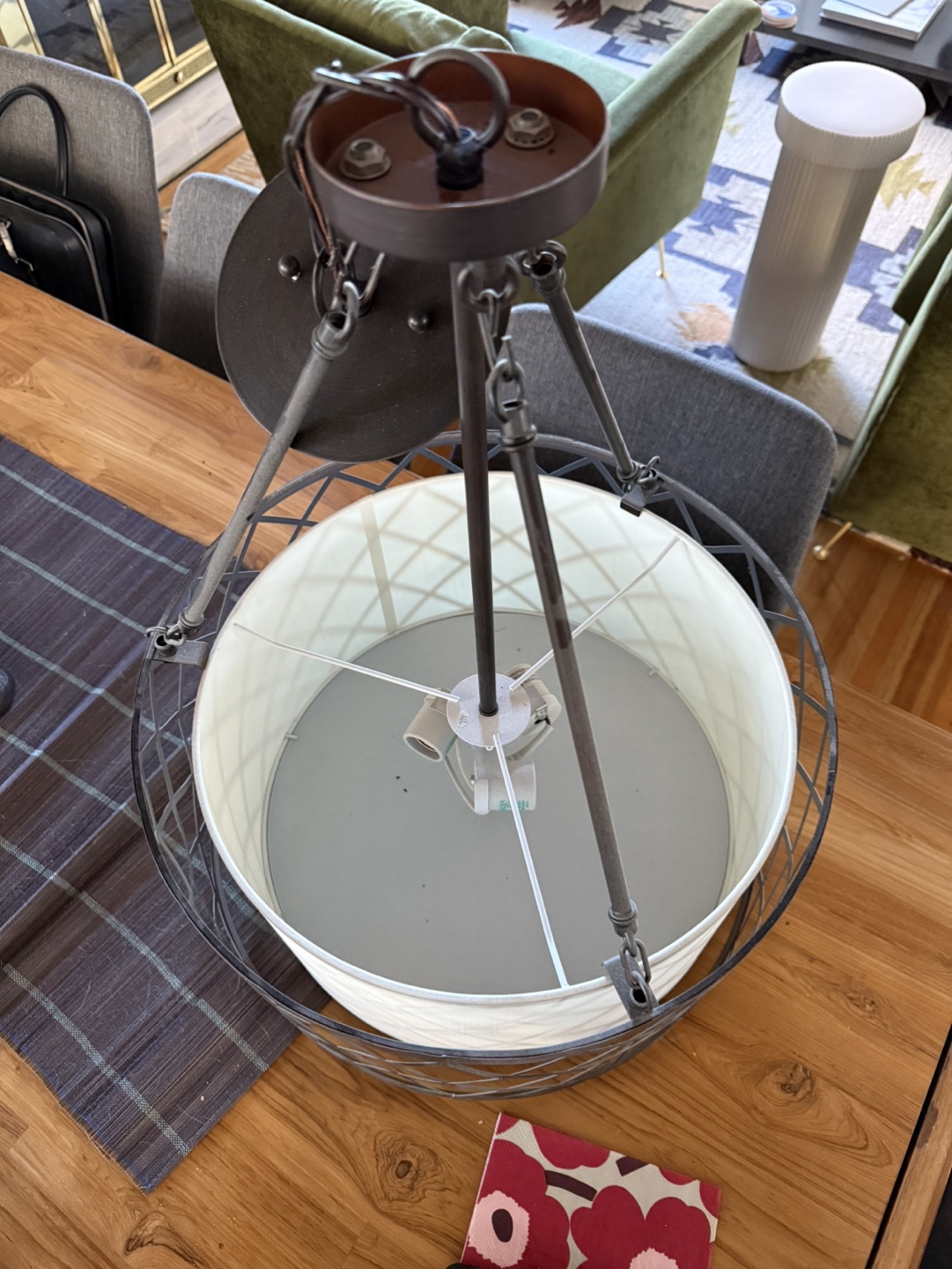 Modern Farmhouse Drum Pendant Light Fixture - photo 2