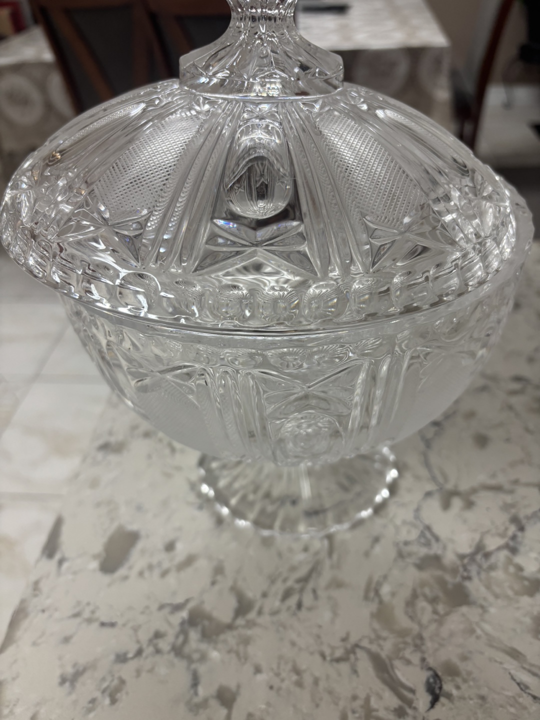 Crystal Candy Dish with Lid - photo 2