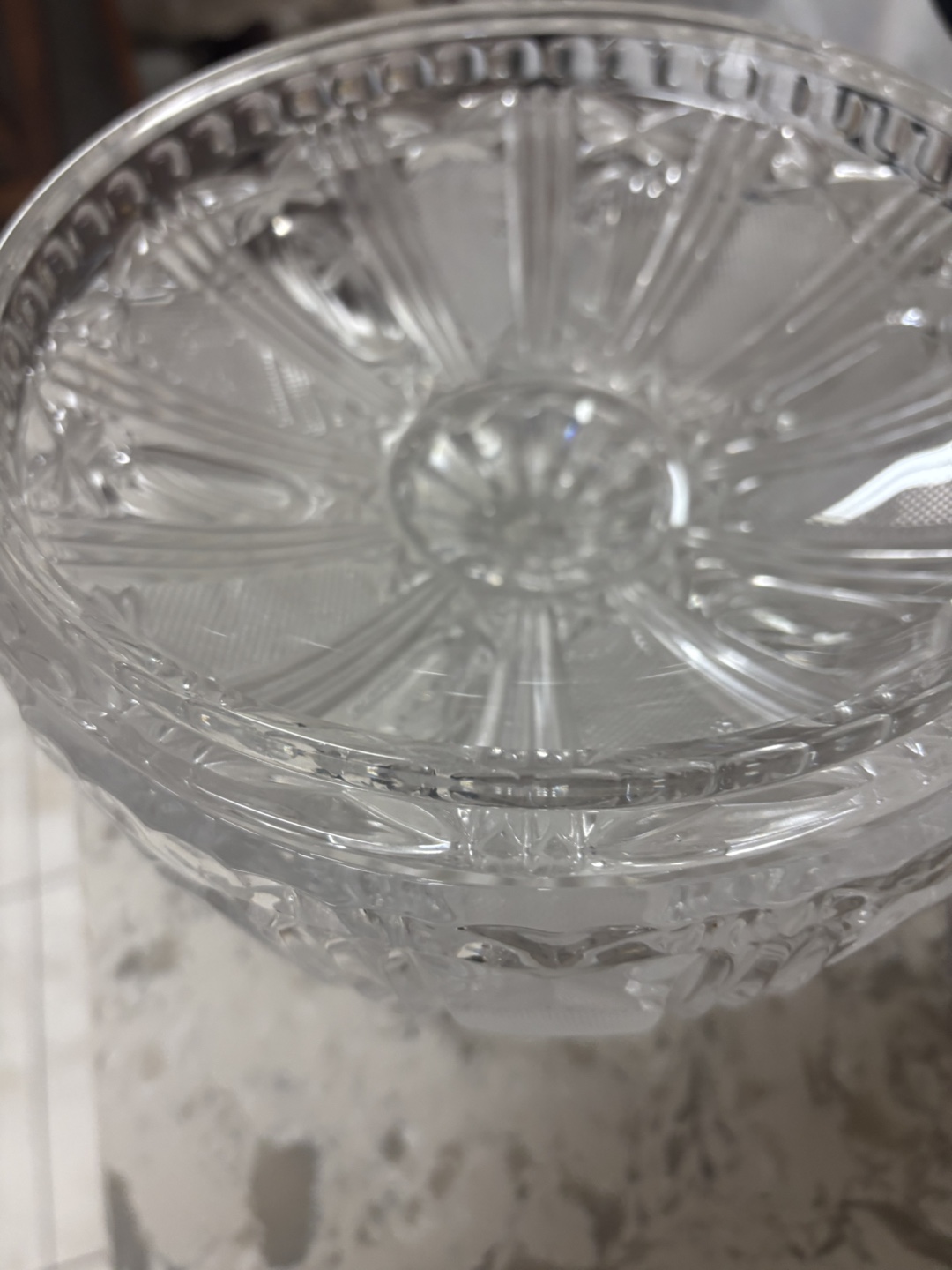 Crystal Candy Dish with Lid