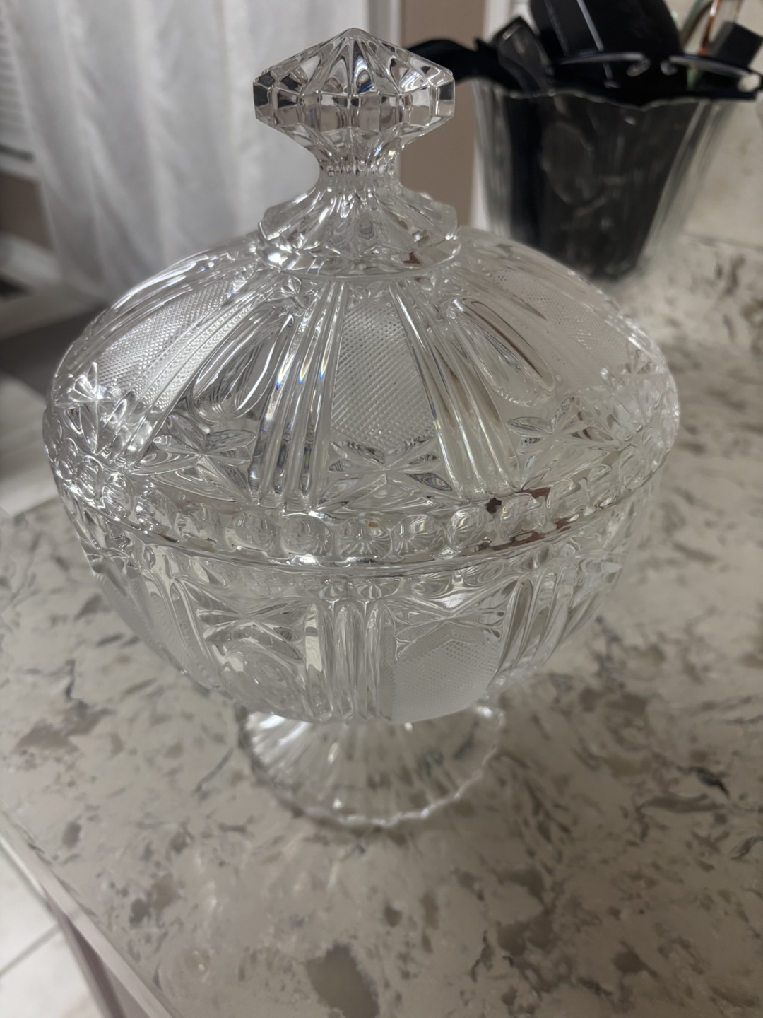 Crystal Candy Dish with Lid - photo 4
