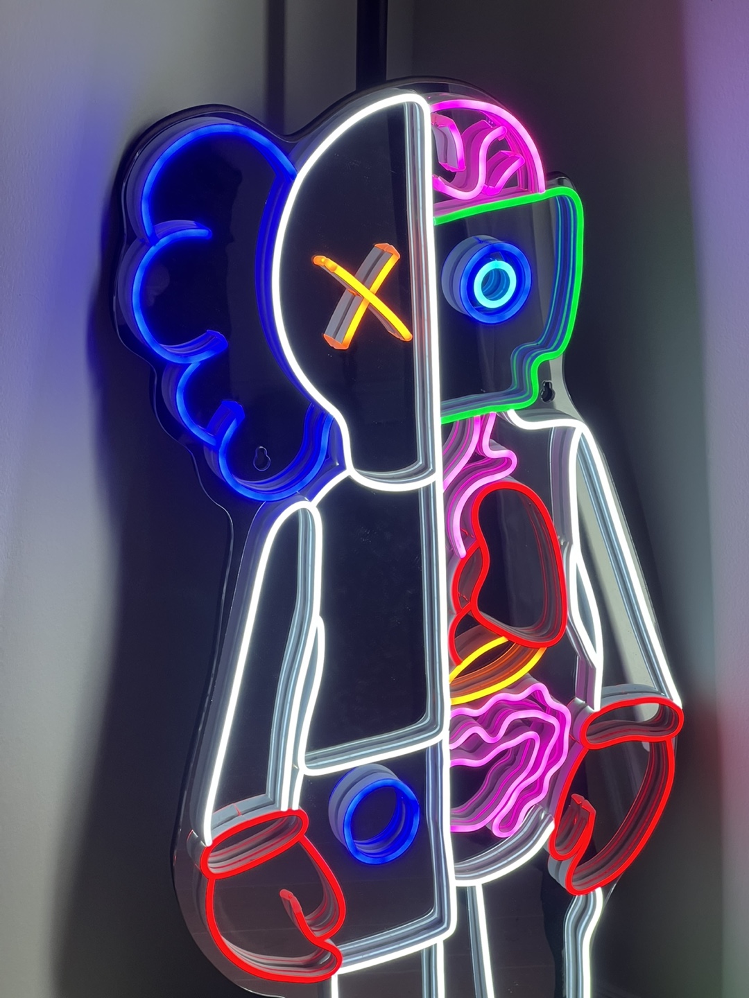 KAWS Anatomy Neon Sign