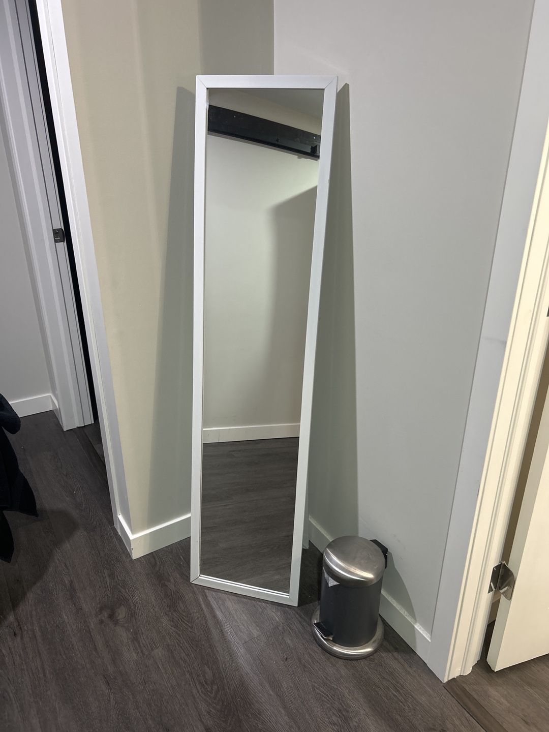Full-Length White Leaner Mirror