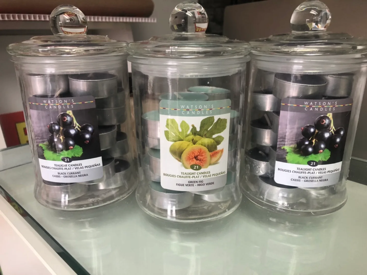 3 Jars of Watson's Candles Tea Lights thumbnail